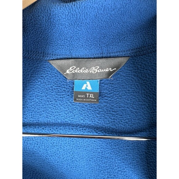Eddie Bauer First Ascent 1/4 Zip Pullover Men's Tall XL Blue Polartec Fleece - Picture 4 of 13